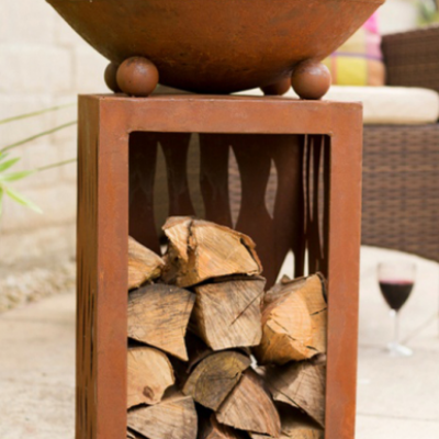 Fire Pit and Wood Storage
